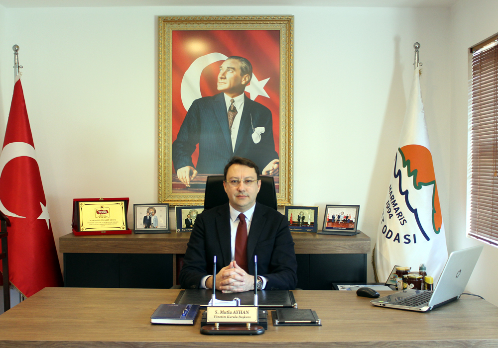 Marmaris MTO Başkanı MUTLU AYHAN Cumhuriyet Bayramı kutlama mesajı