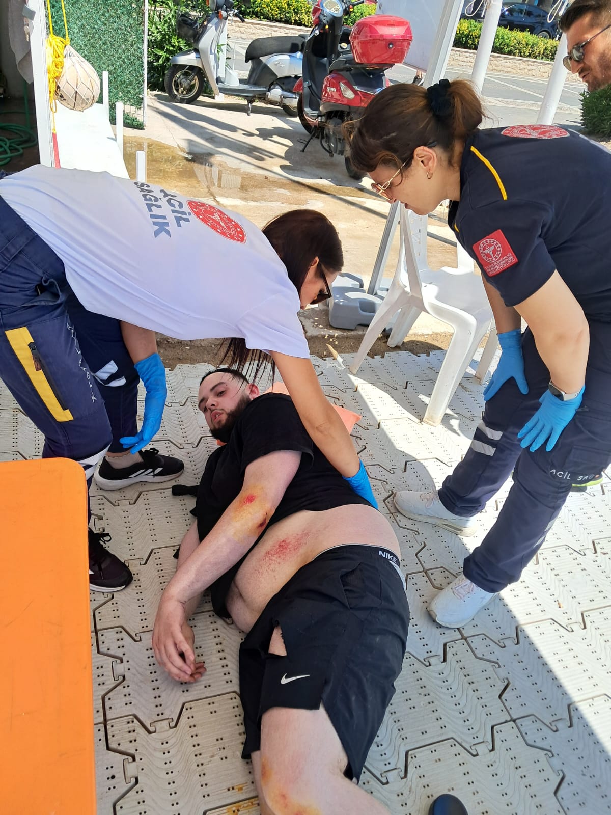 Marmaris’te turiste ilk müdahale cankurtaranlardan