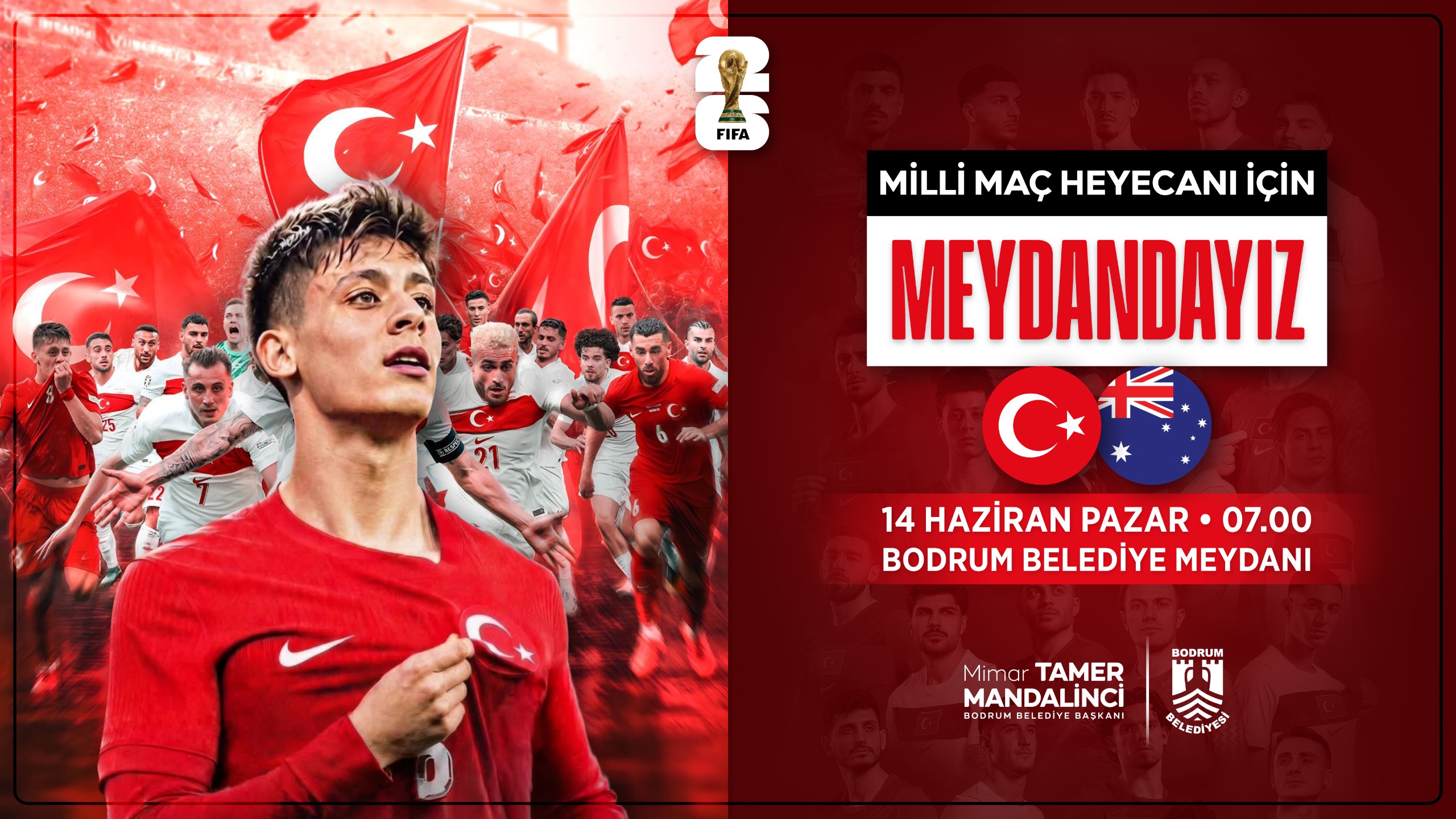 Dünya Kupası Heyecanı Bodrum Belediye Meydanı’nda Yaşanacak