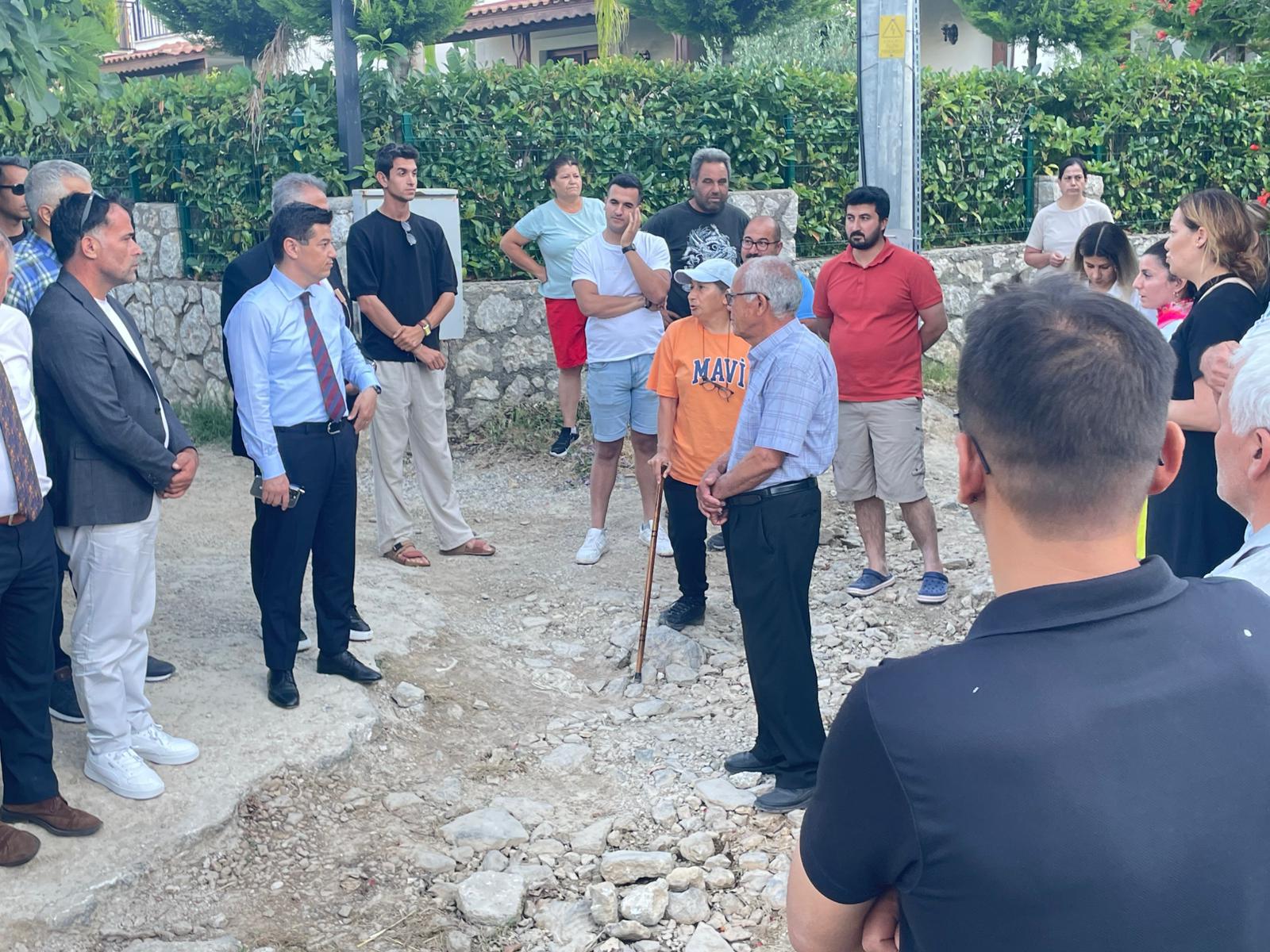 Marmaris Belediye yönetimi iki kırsal mahallede inceleme yaptı