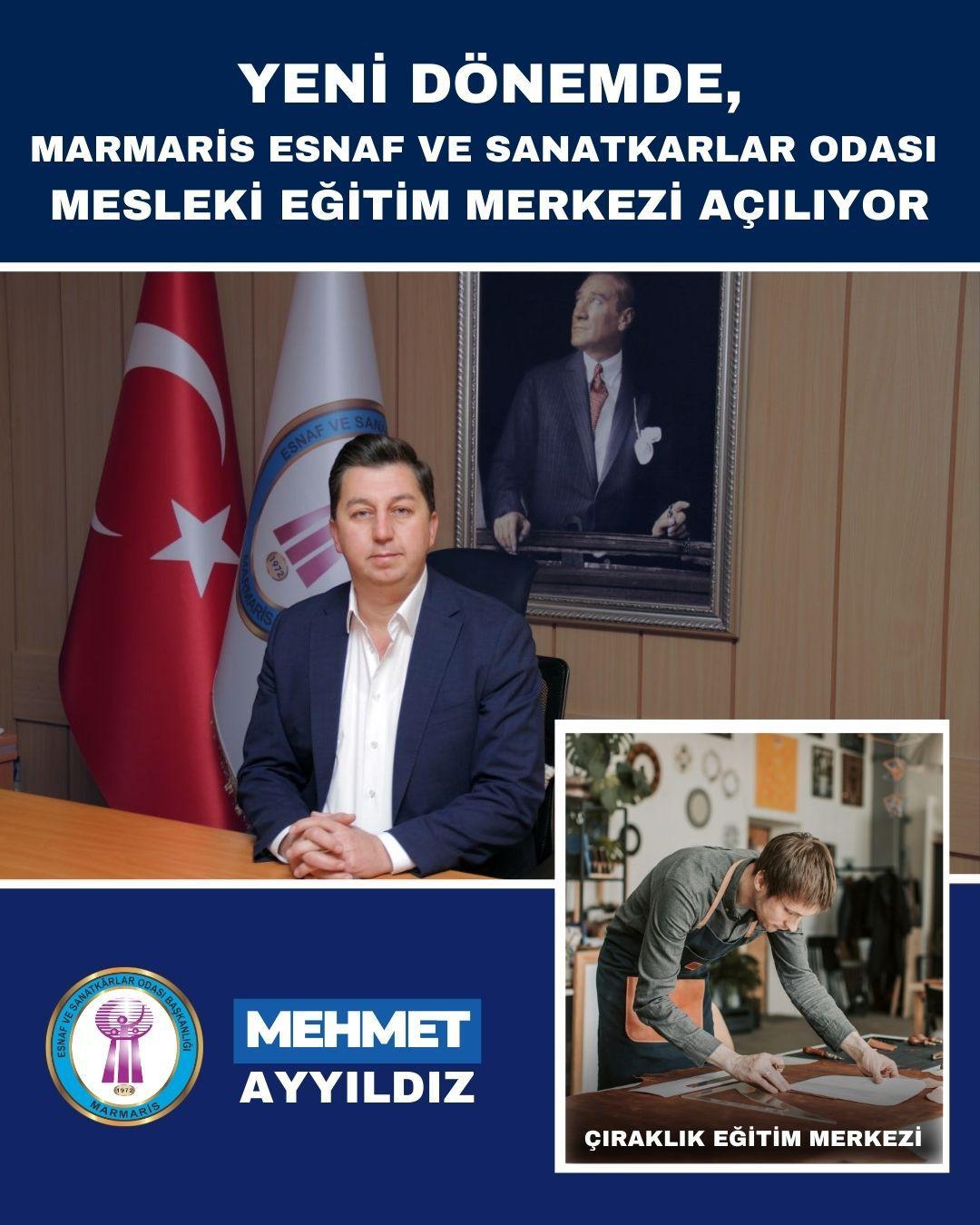 Esnaf Odası Başkanı MEHMET AYYILDIZ’DAN Meslek eğitimine nefes