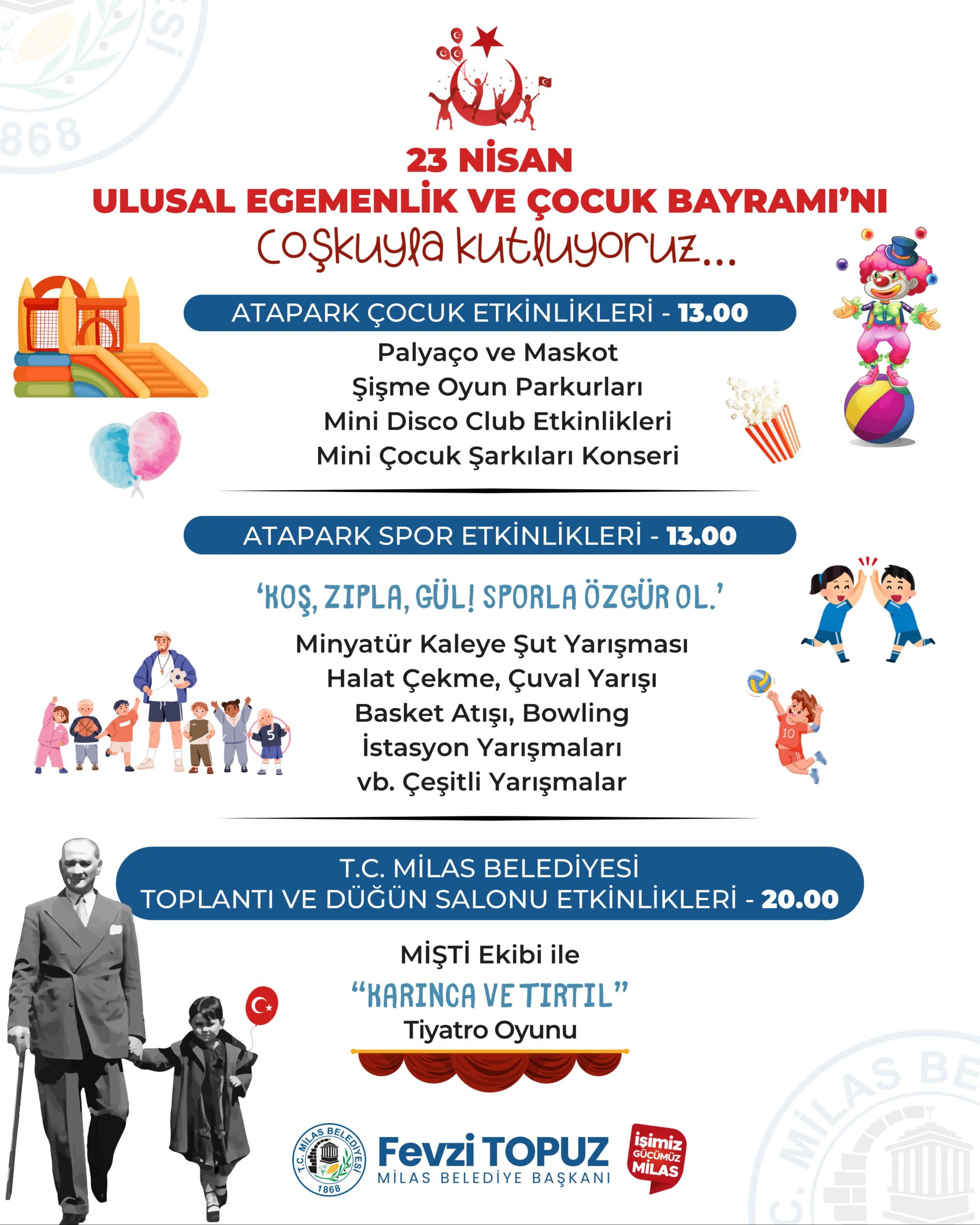 Milas Belediyesi 23 Nisan’a hazırlanıyor